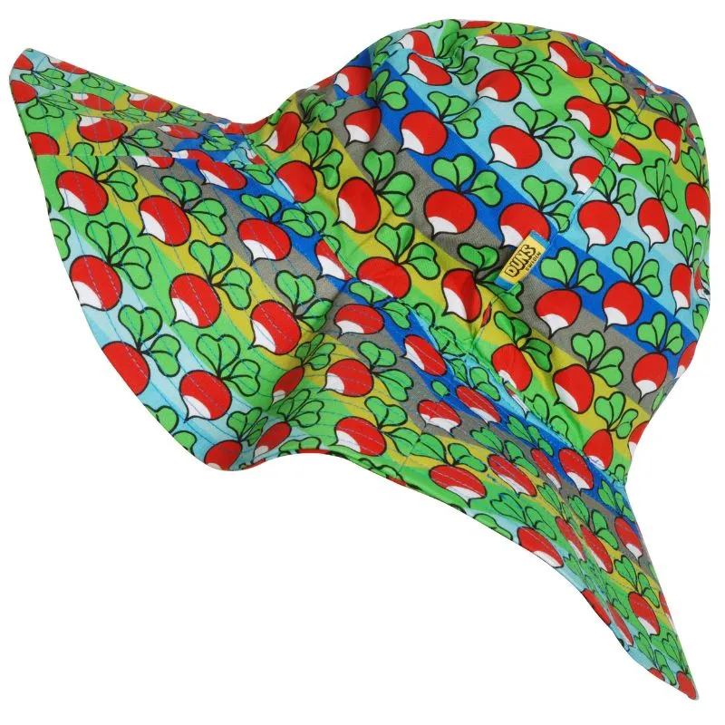 DUNS Sweden Radish Sun Hat - Rainbow Stripe - Blue/Green