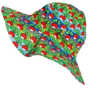 DUNS Sweden Radish Sun Hat - Rainbow Stripe - Blue/Green