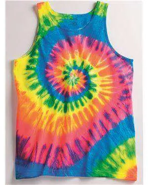 Dyenomite Unisex Color Spiral Tie-Dye Tank Top - 420MS