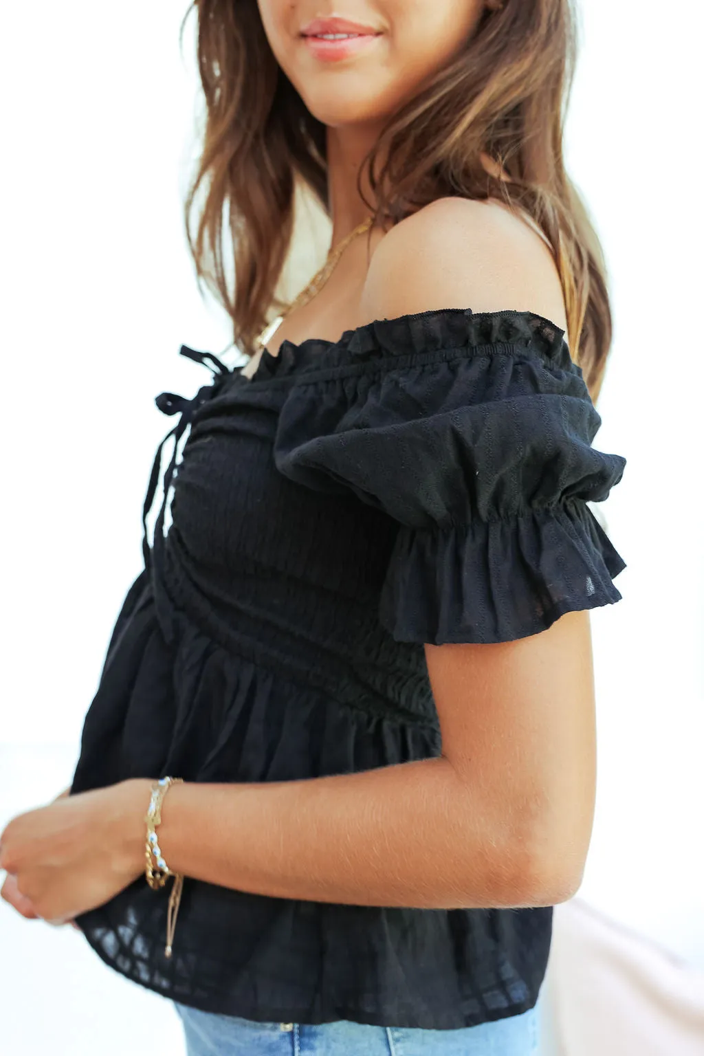 Elton Boho Top -Black