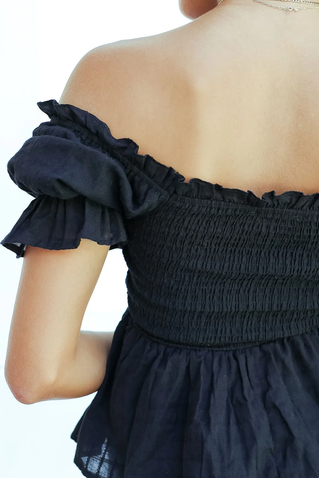 Elton Boho Top -Black