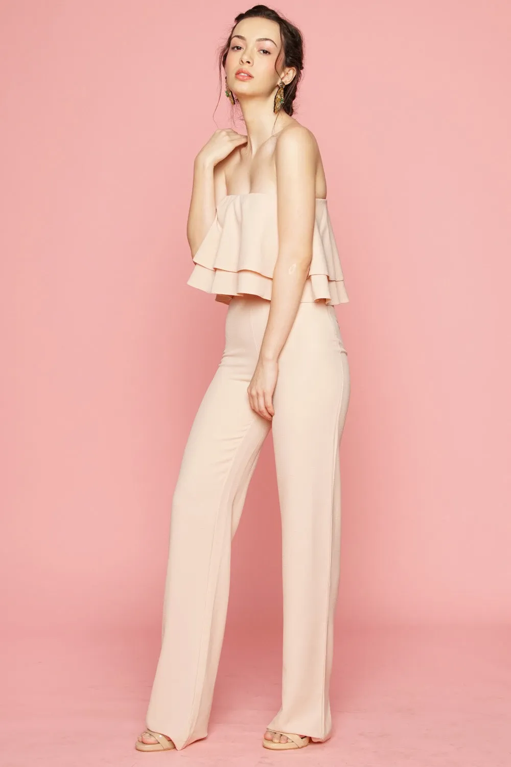 EMILIA  Layered Off Shoulder Top (Nude)