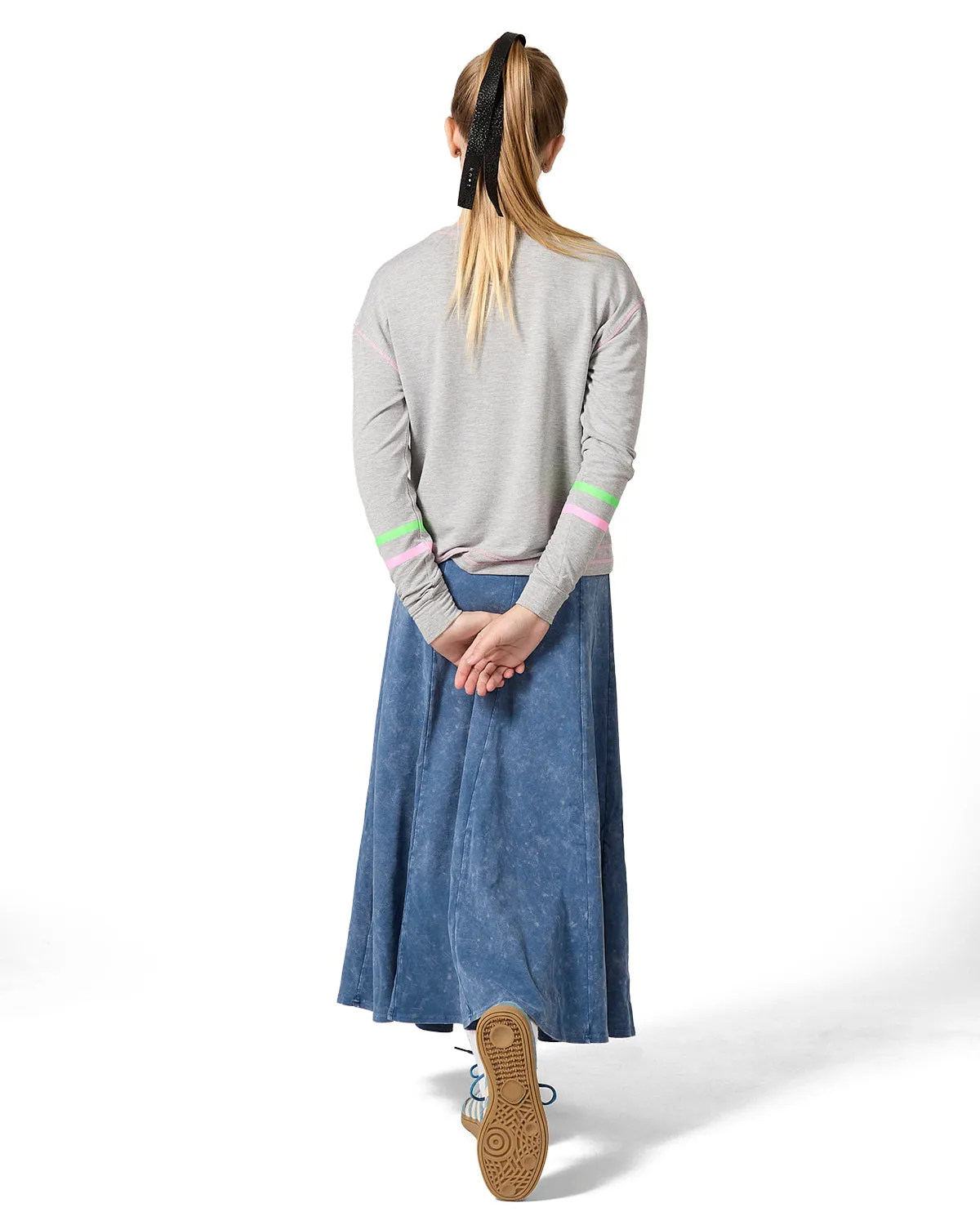 Girls Boxy Striped Long Sleeve T-Shirt