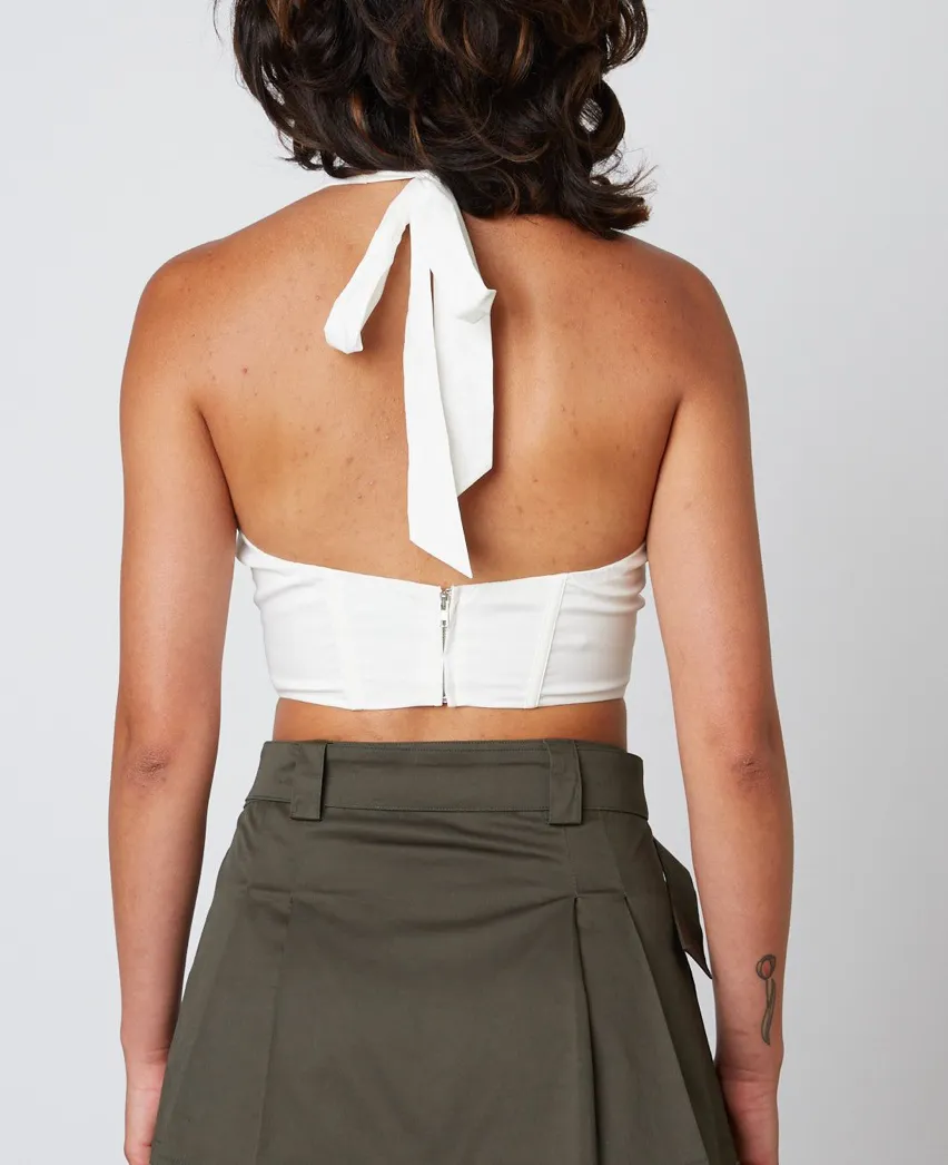 Halter Corset Crop Top