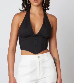 Halter Corset Crop Top