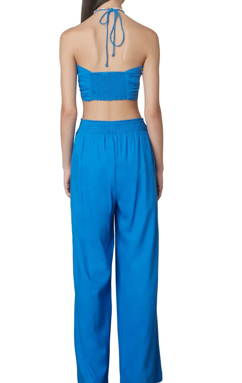 Halter Linen Crop Top