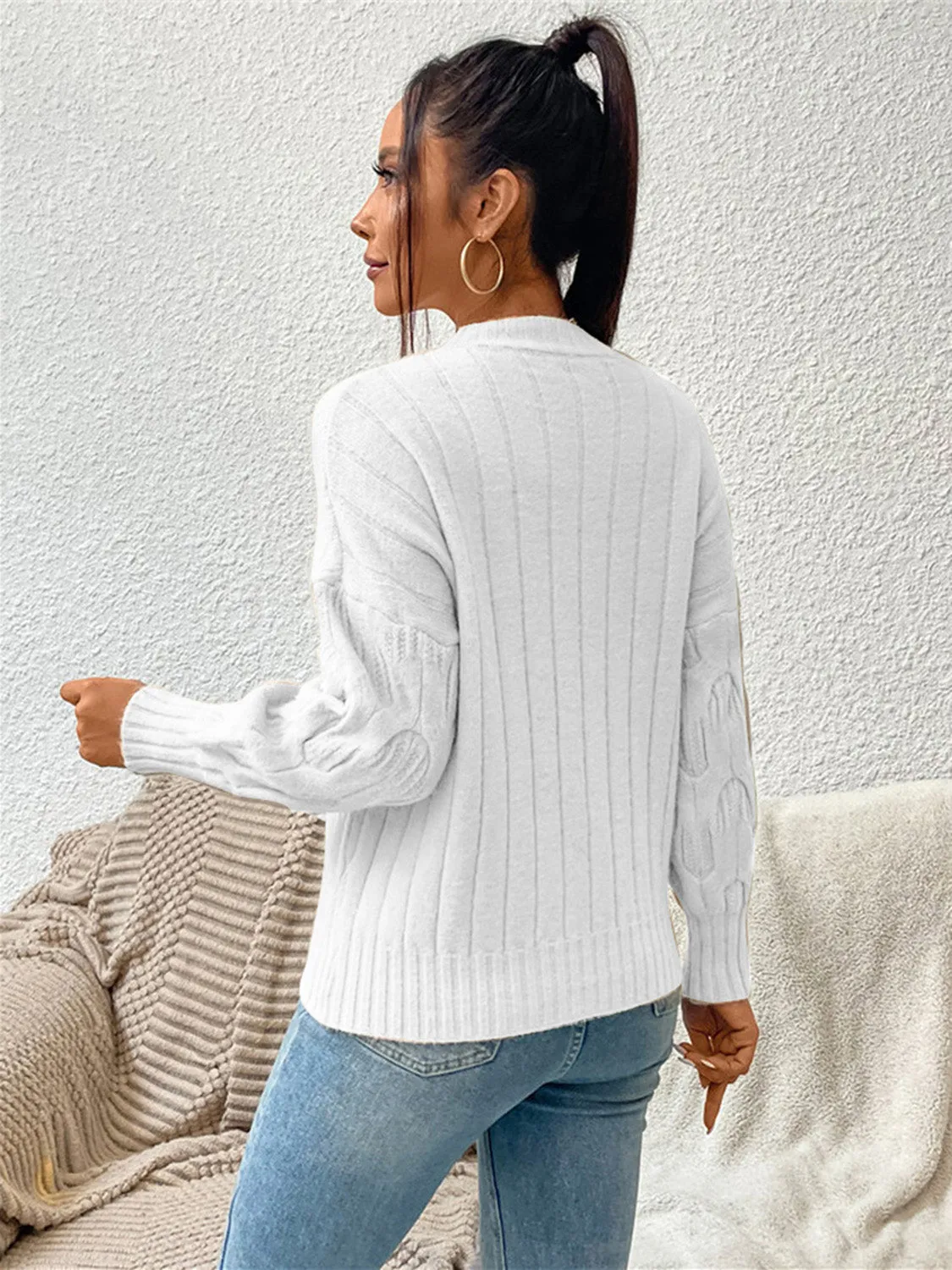 Hana Round Neck Long Sleeve Sweater