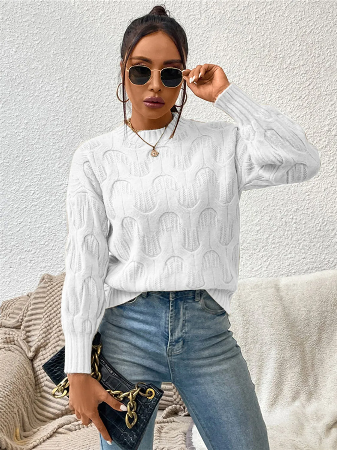 Hana Round Neck Long Sleeve Sweater