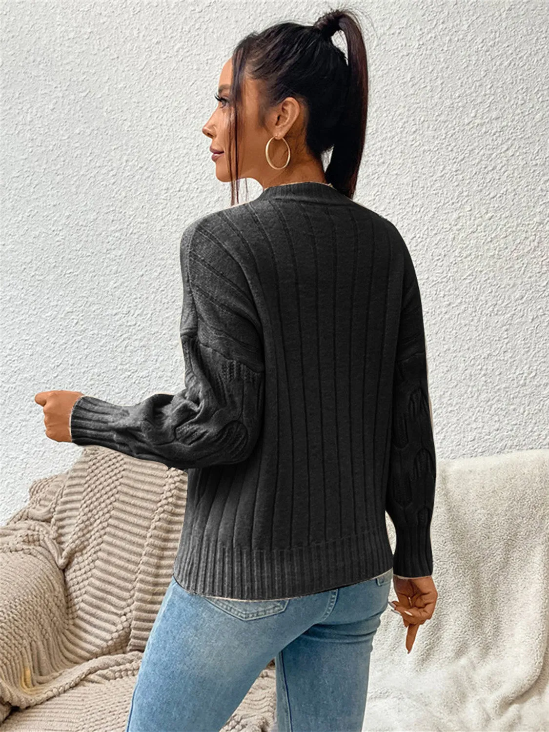 Hana Round Neck Long Sleeve Sweater