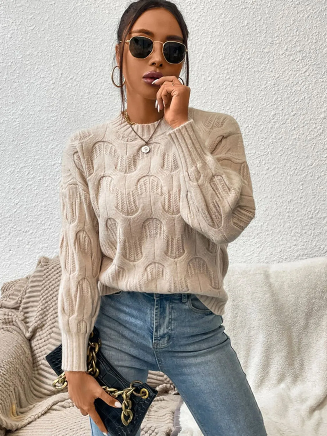 Hana Round Neck Long Sleeve Sweater