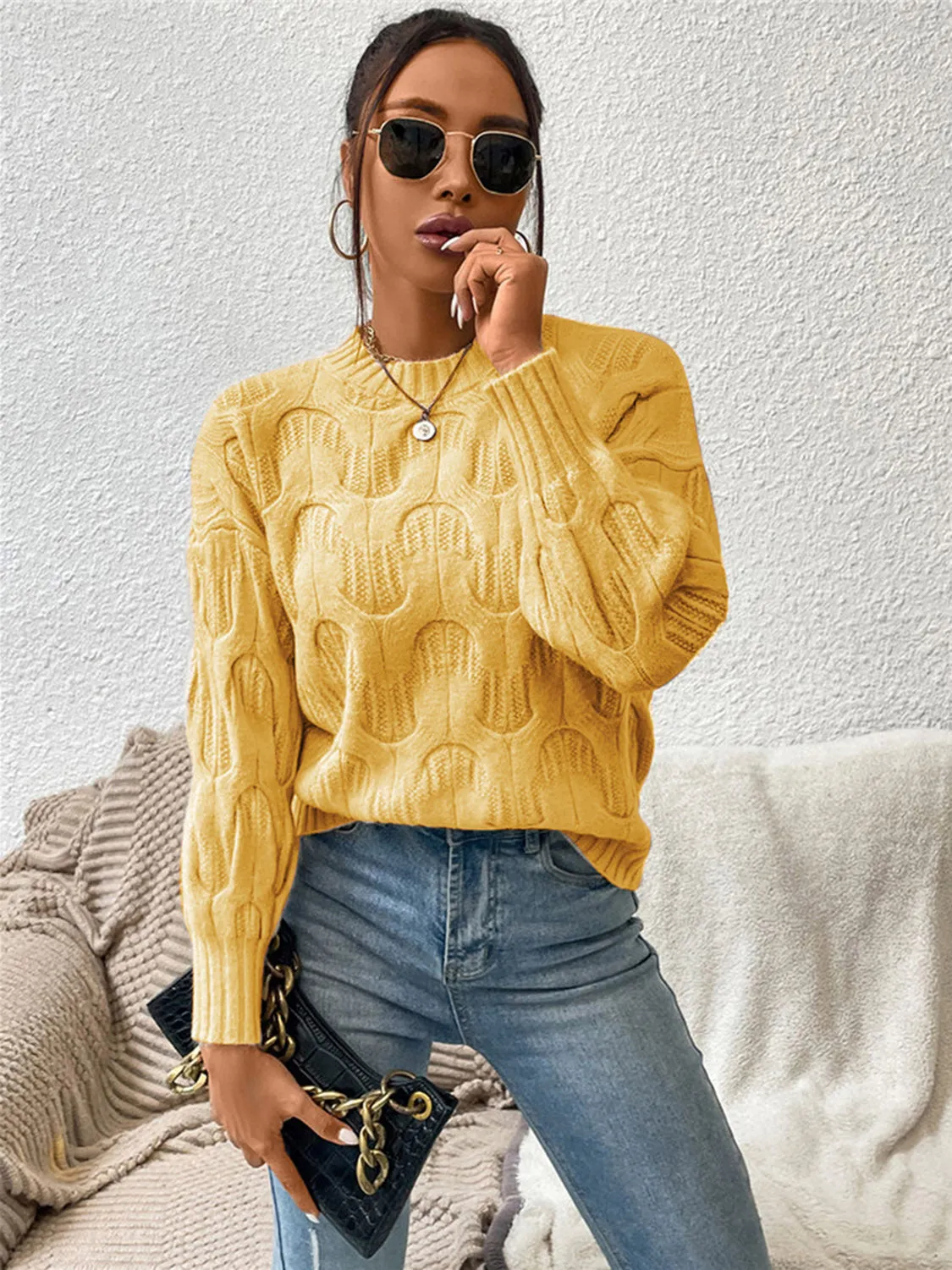 Hana Round Neck Long Sleeve Sweater