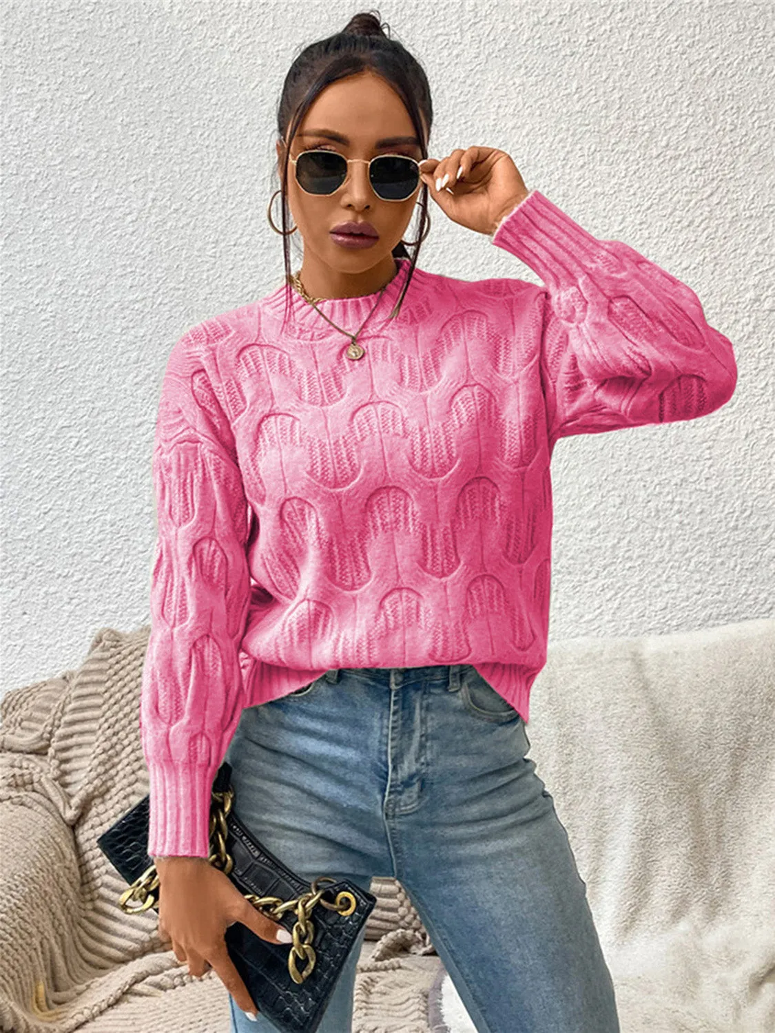 Hana Round Neck Long Sleeve Sweater