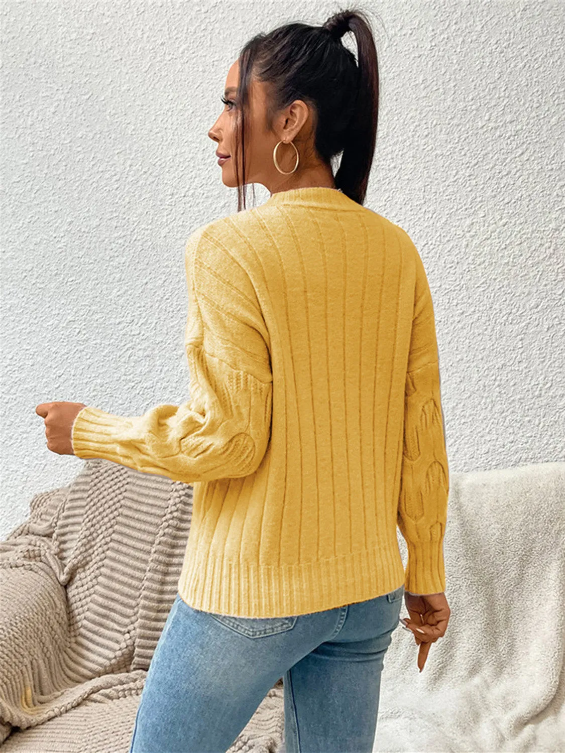 Hana Round Neck Long Sleeve Sweater
