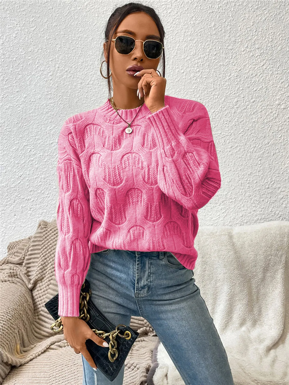 Hana Round Neck Long Sleeve Sweater