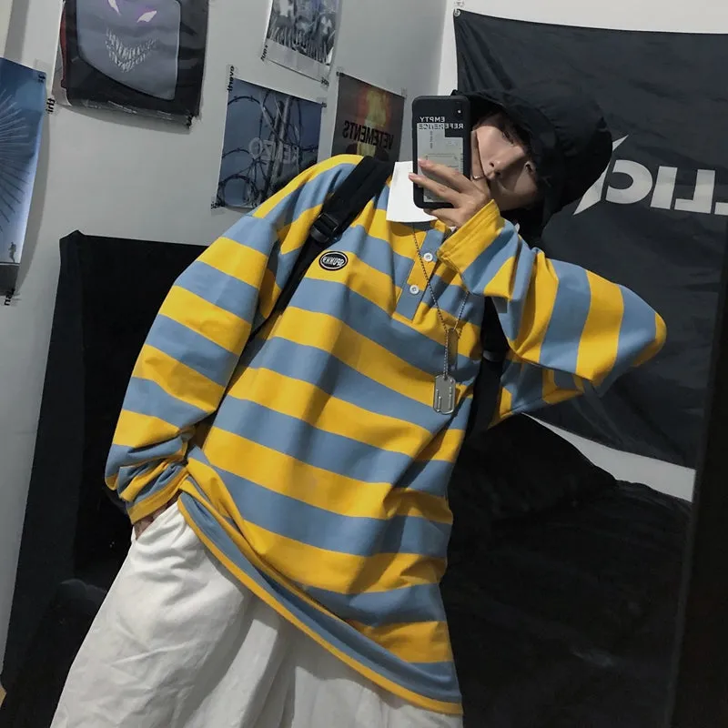 Harajuku style striped T-shirt KF81532