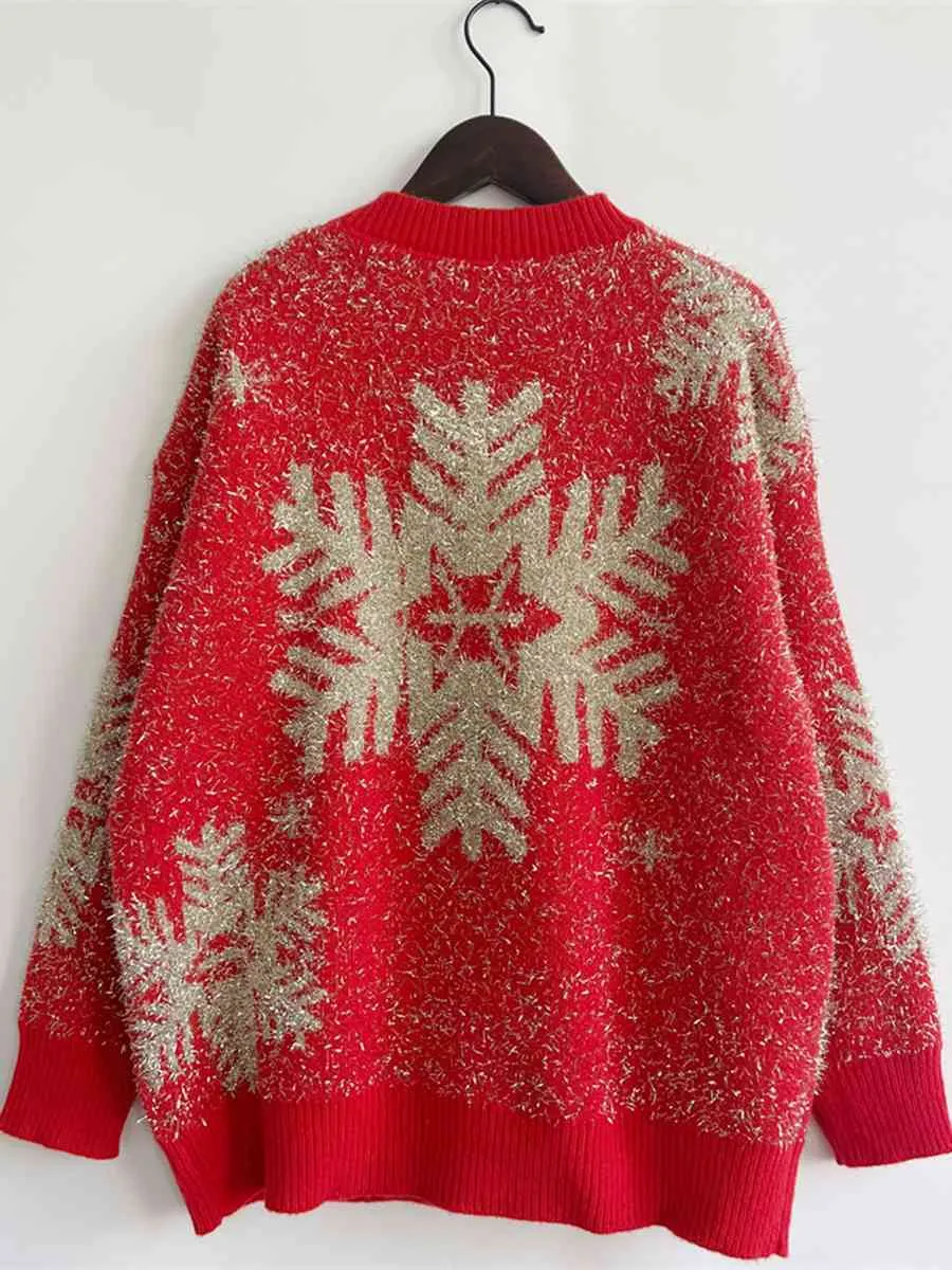 Hazel Blues® |  Christmas Element Round Neck Sweater