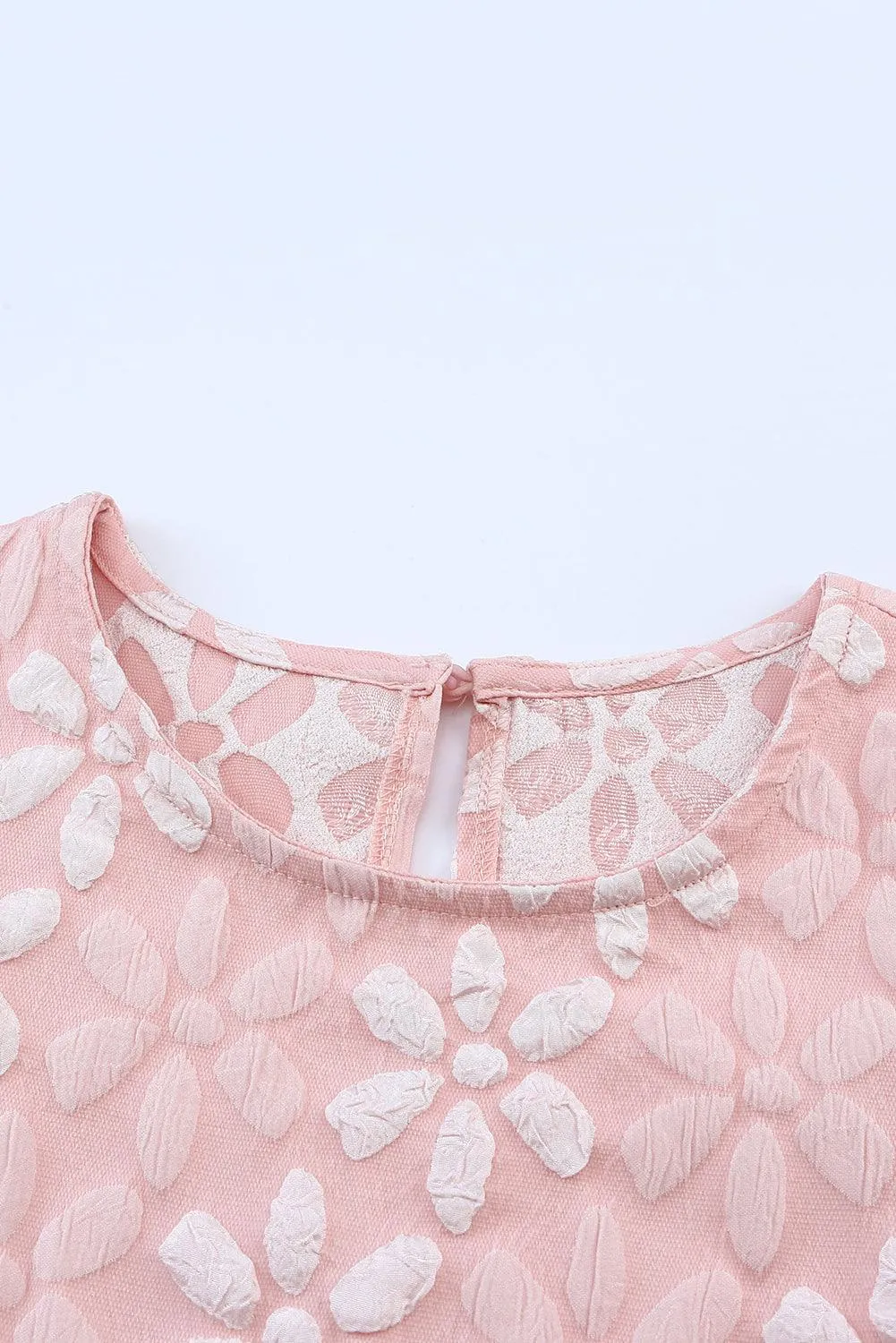 Hazel Blues® |  Puff Sleeve Round Neck Blouse