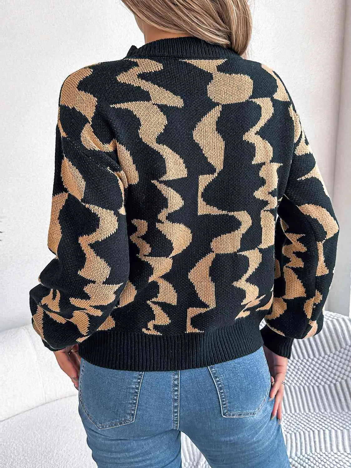 Hazel Blues® |  Round Neck Long Sleeve Sweater
