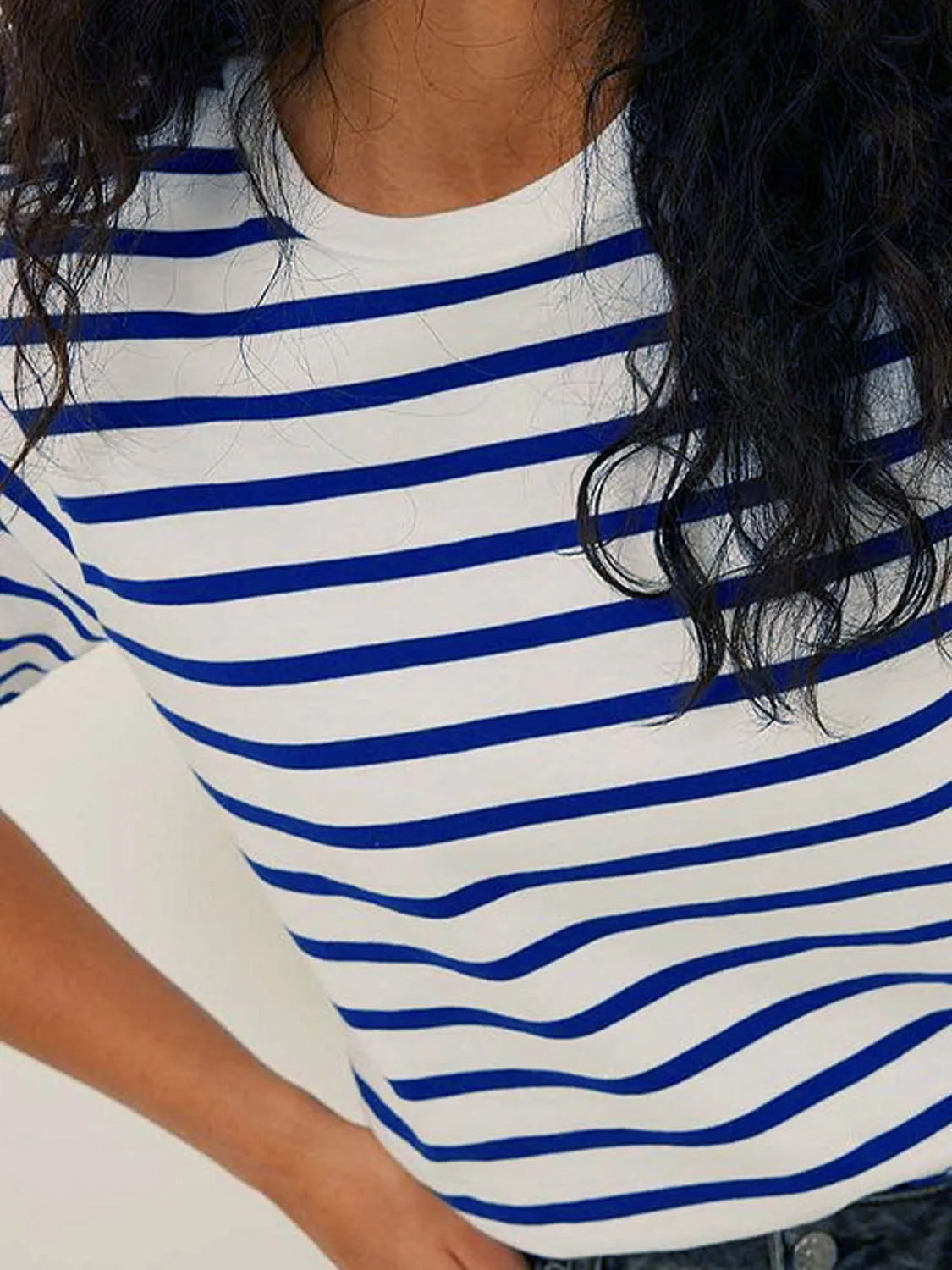 Hazel Blues® |  Striped Short Sleeve T-Shirt