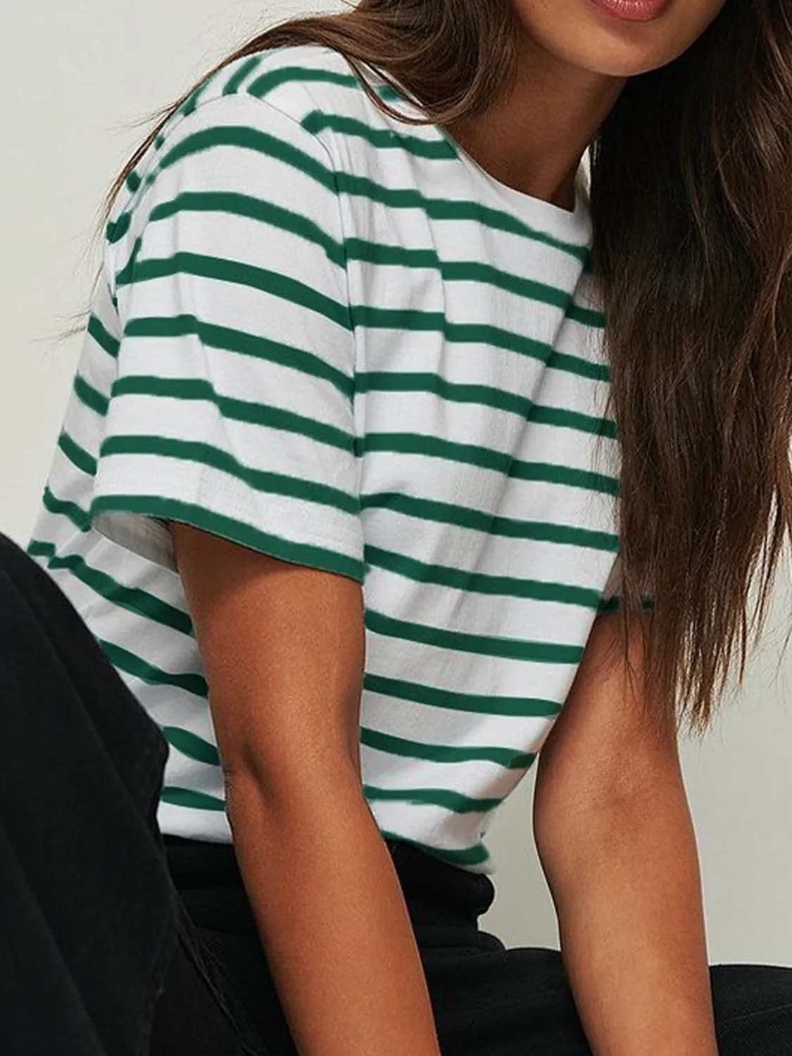Hazel Blues® |  Striped Short Sleeve T-Shirt