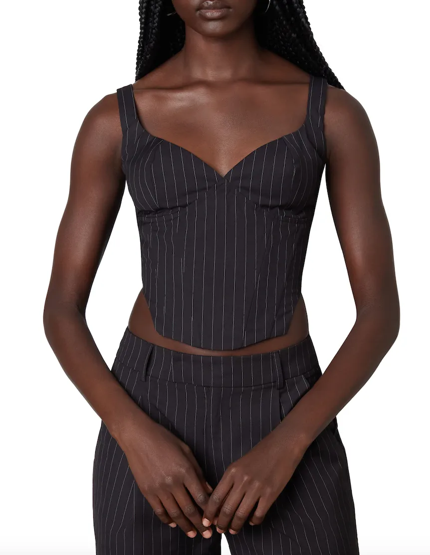 Heart Neck Corset Style Top
