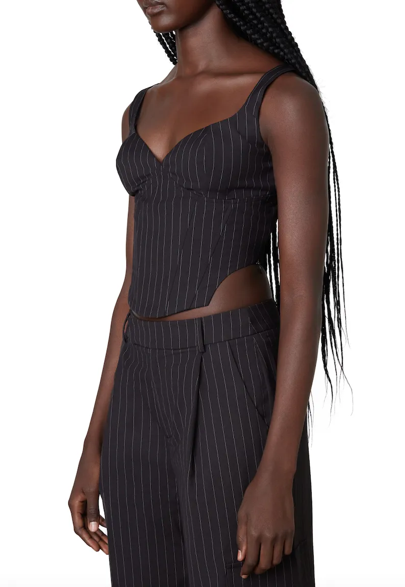 Heart Neck Corset Style Top