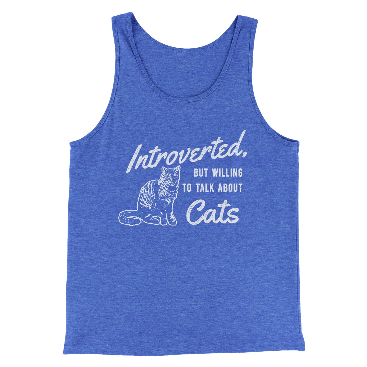 Introverted But Willing To Talk About Cats Men/Unisex Tank Top