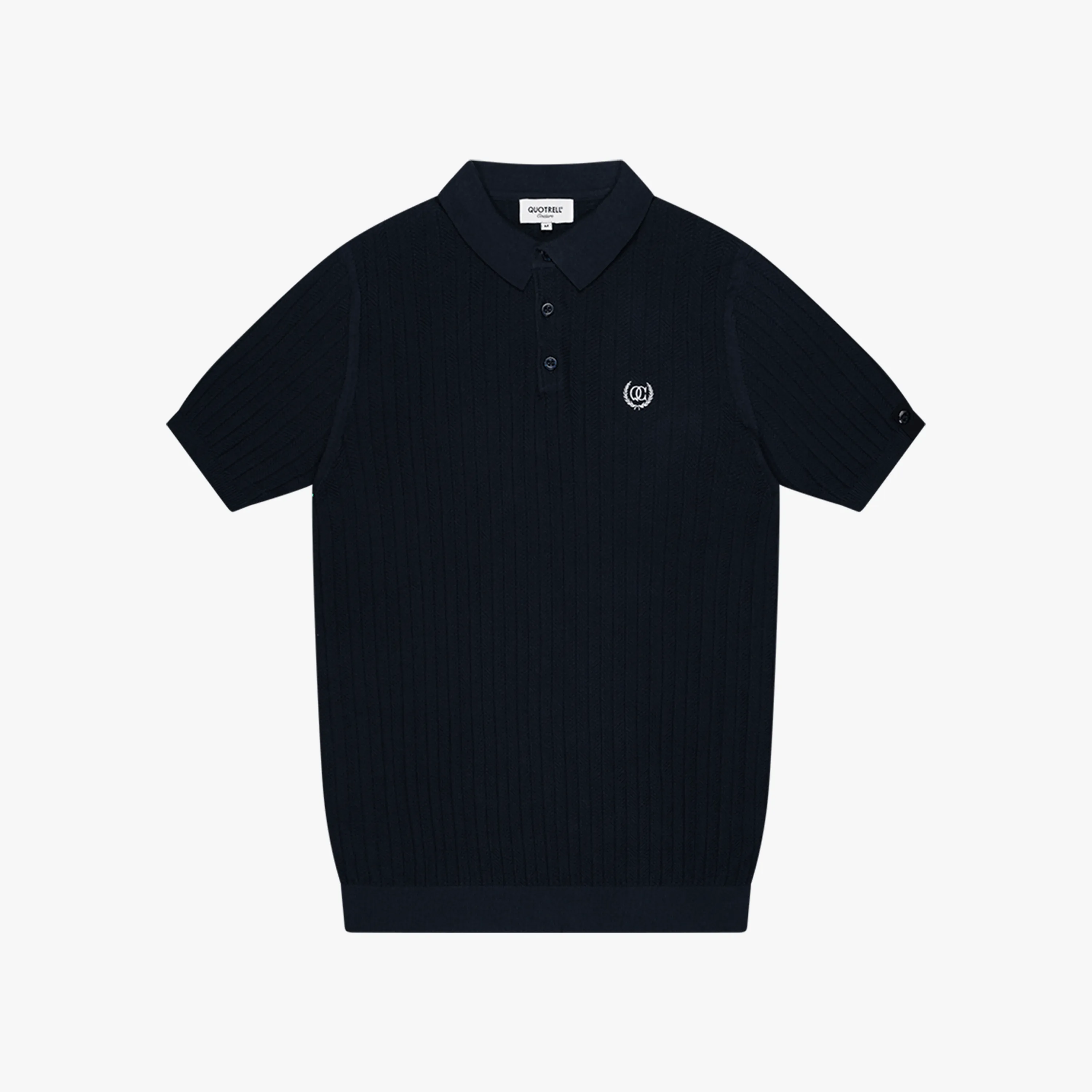 JAY KNITTED POLO | NAVY/OFF WHITE
