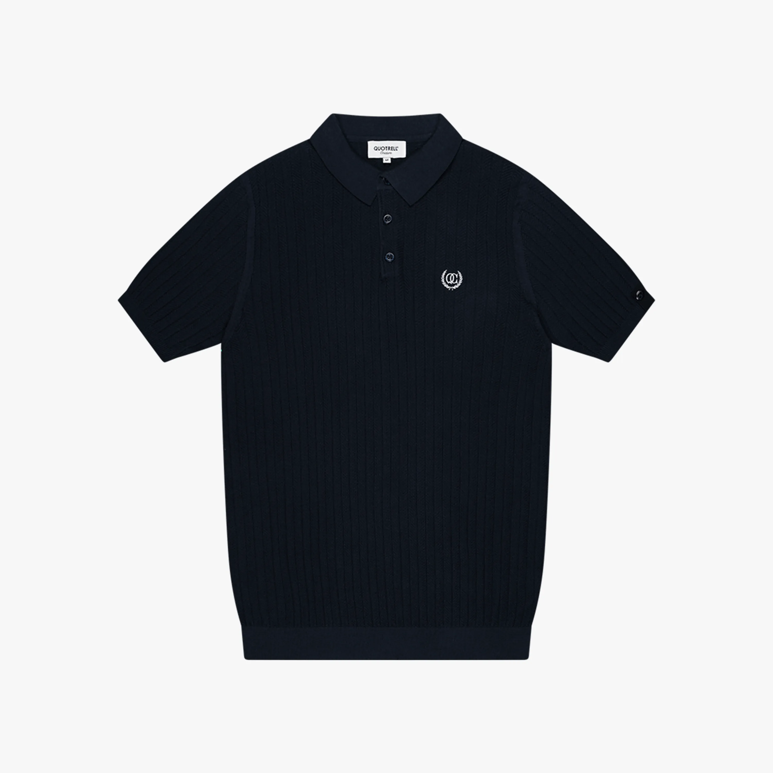 JAY KNITTED POLO | NAVY/OFF WHITE
