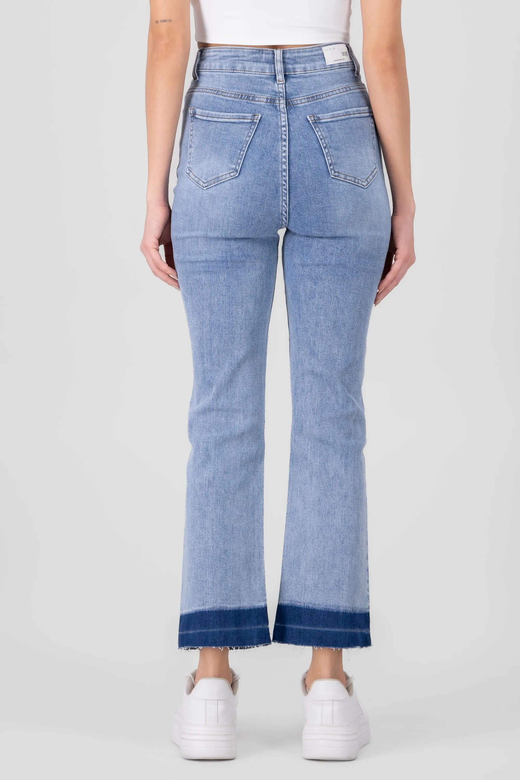 Jeans rhinestones degradado