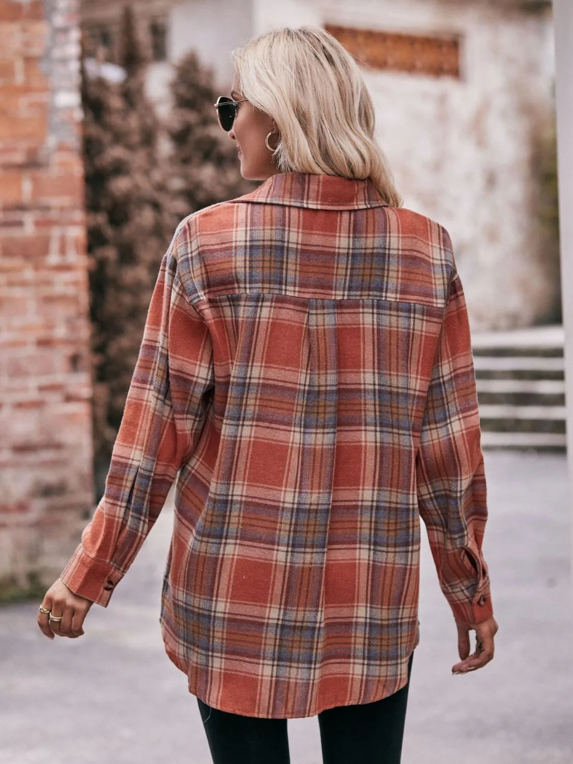 Jessica Plaid Dropped Shoulder Shirt