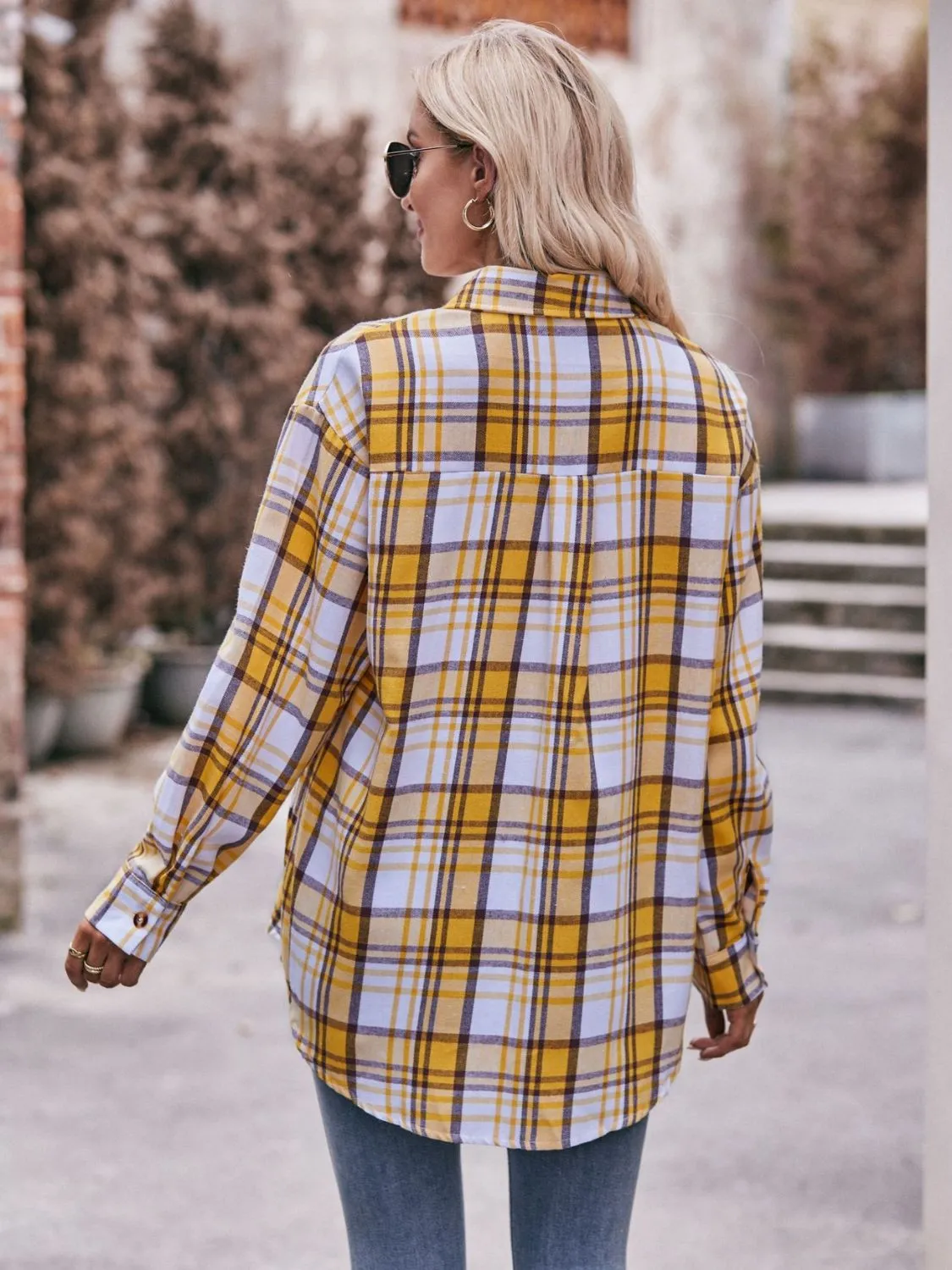 Jessica Plaid Dropped Shoulder Shirt