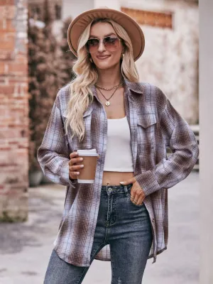 Jessica Plaid Dropped Shoulder Shirt
