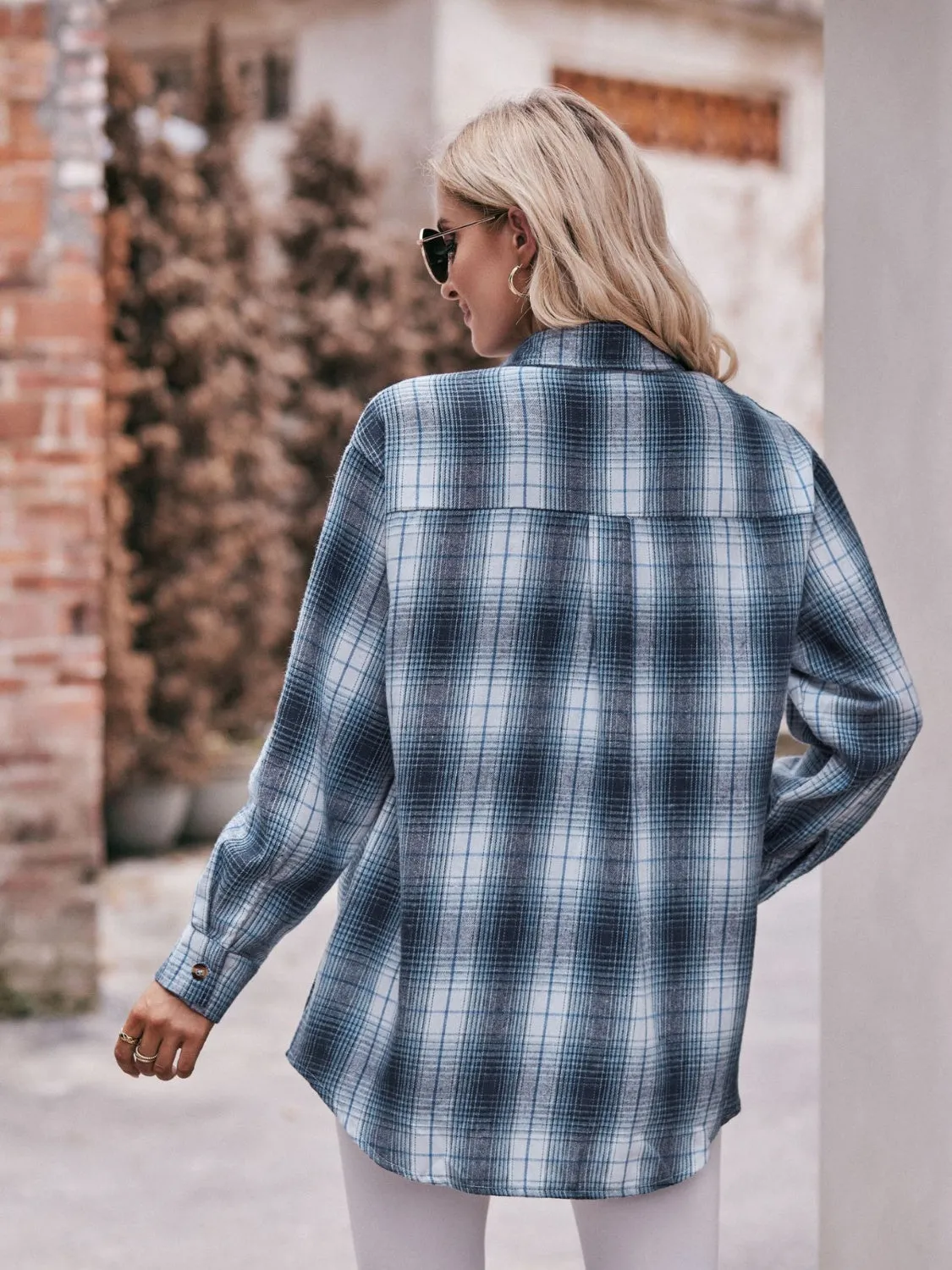 Jessica Plaid Dropped Shoulder Shirt