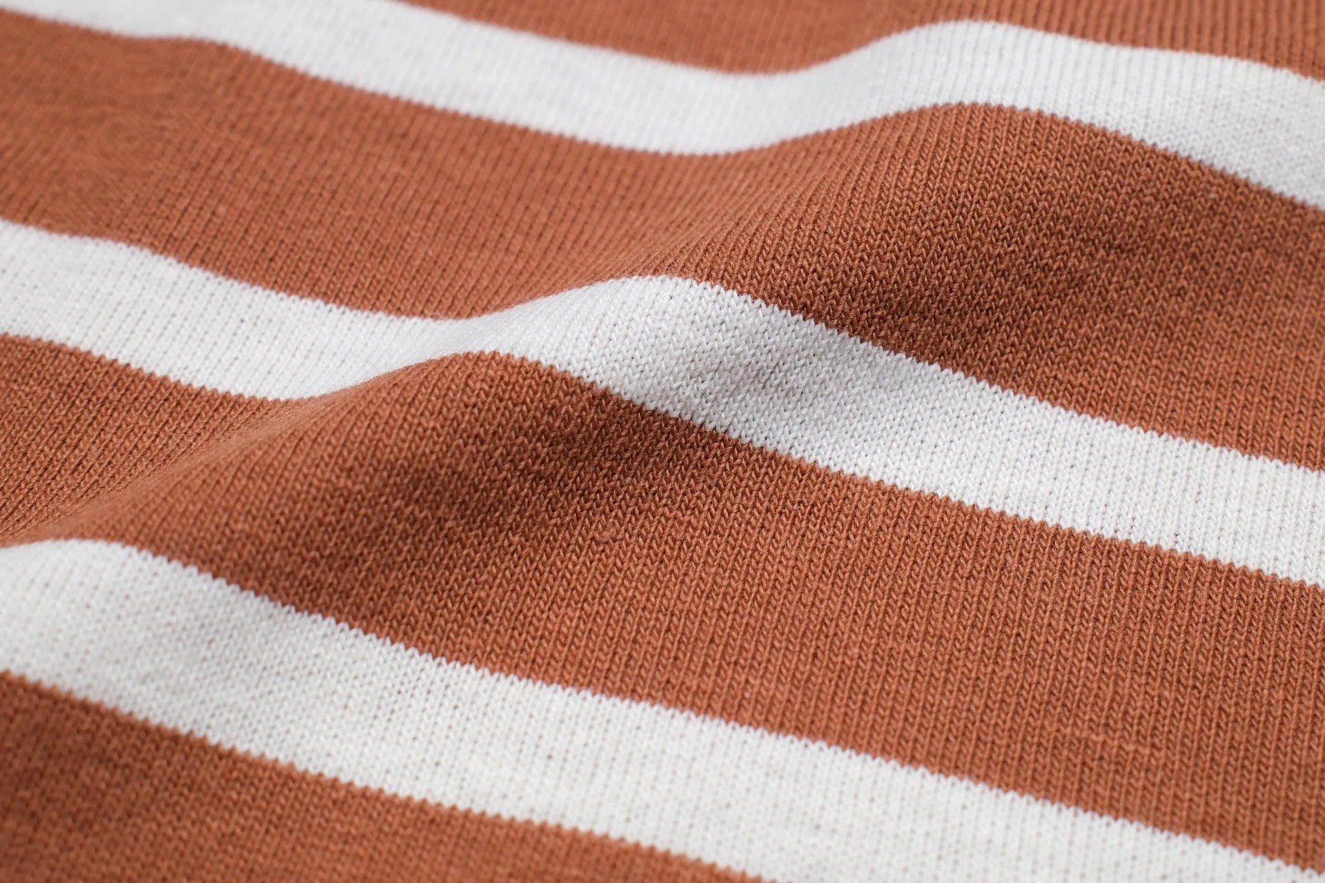 John Gluckow X Warehouse Co. 6oz "Deck" Loopwheeled Pocket Tee (Brown X Off White)