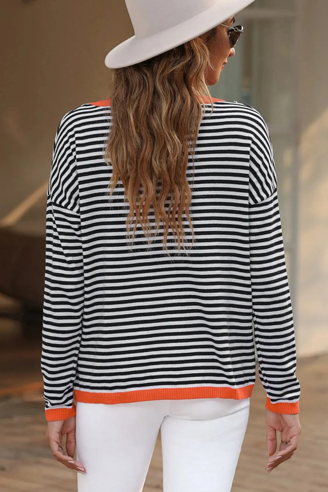 'Jolene' Striped Drop Shoulder T-Shirt