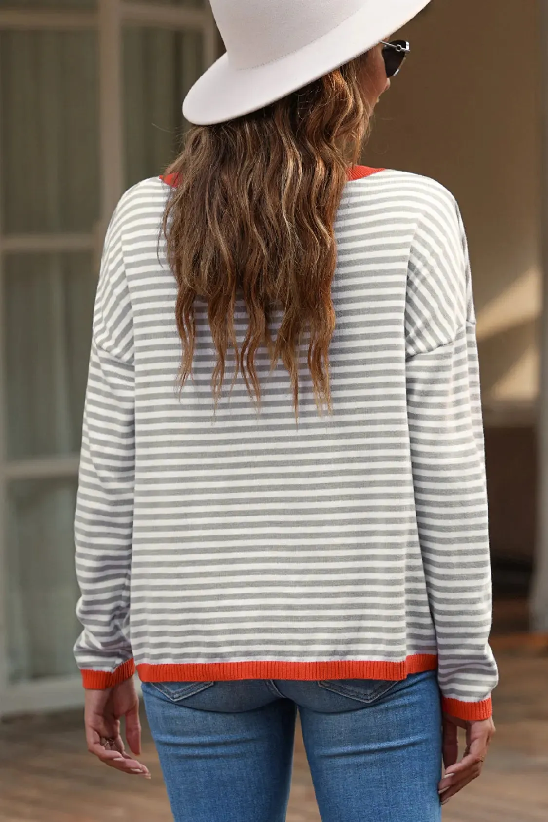 'Jolene' Striped Drop Shoulder T-Shirt