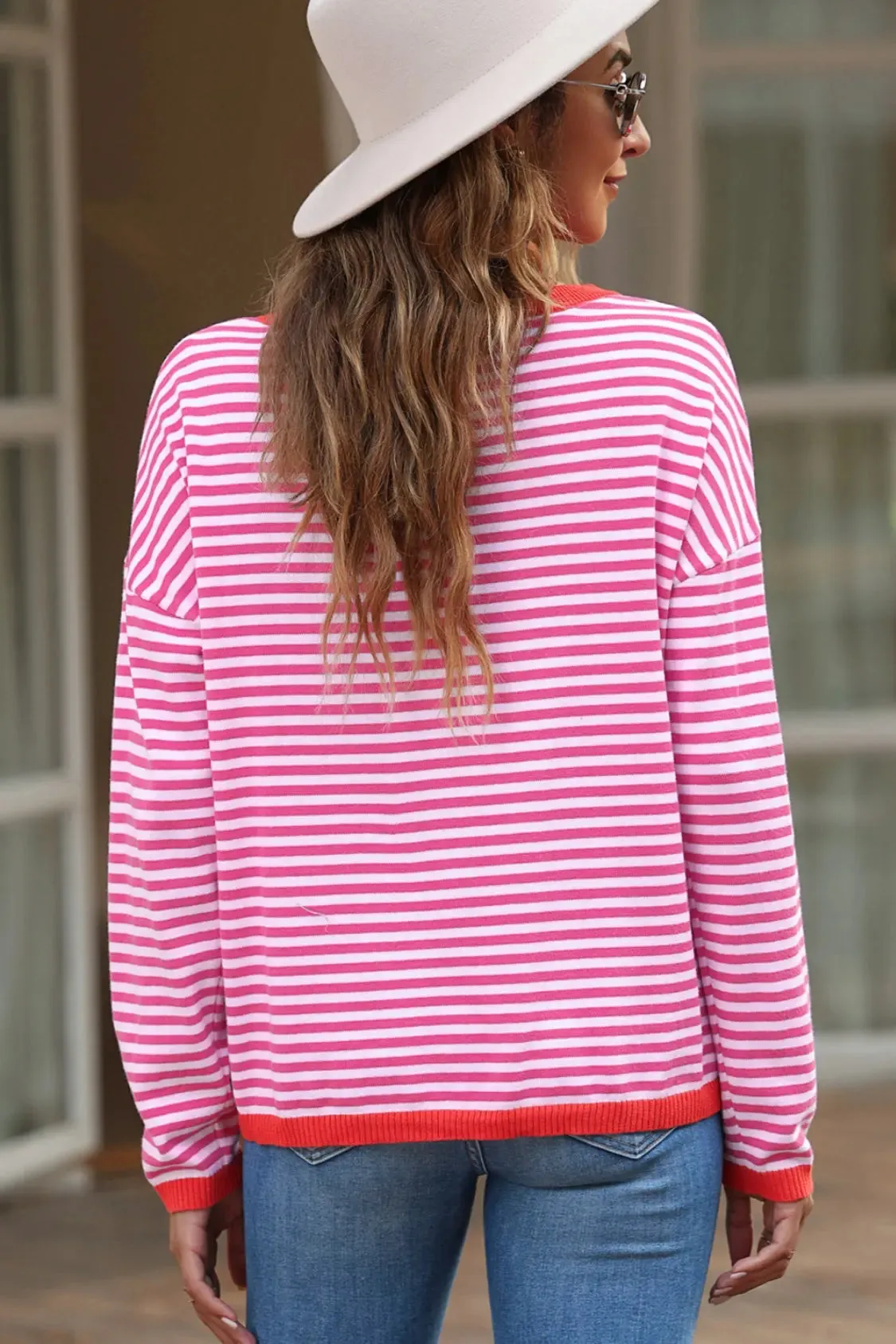 'Jolene' Striped Drop Shoulder T-Shirt