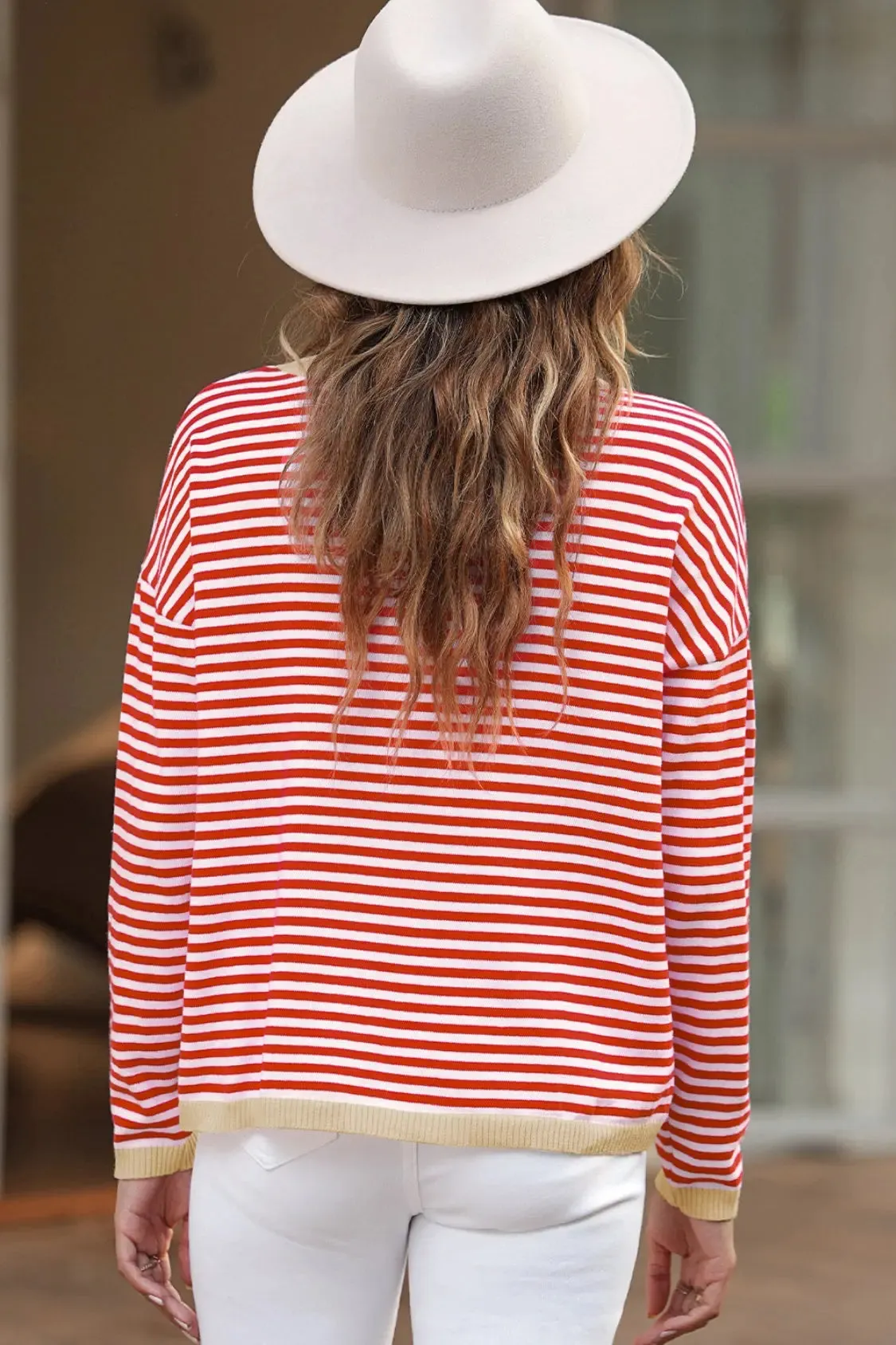 'Jolene' Striped Drop Shoulder T-Shirt