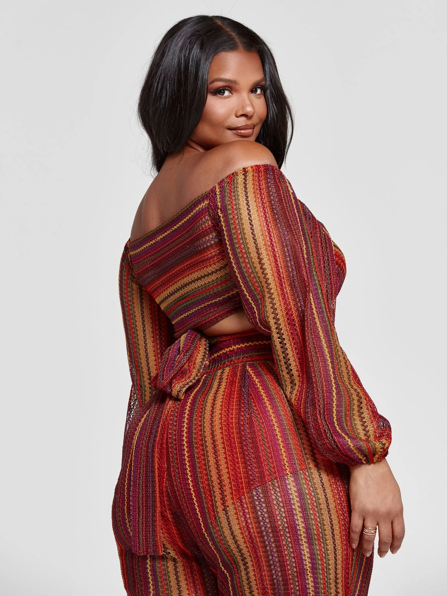 Keena Off The Shoulder Striped Top