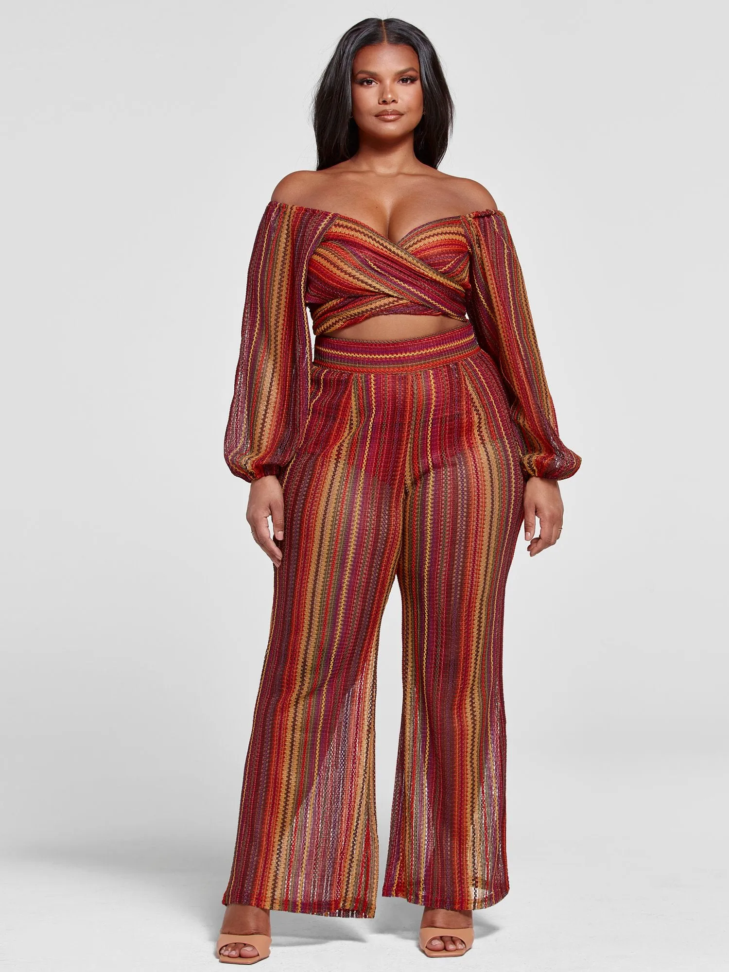 Keena Off The Shoulder Striped Top