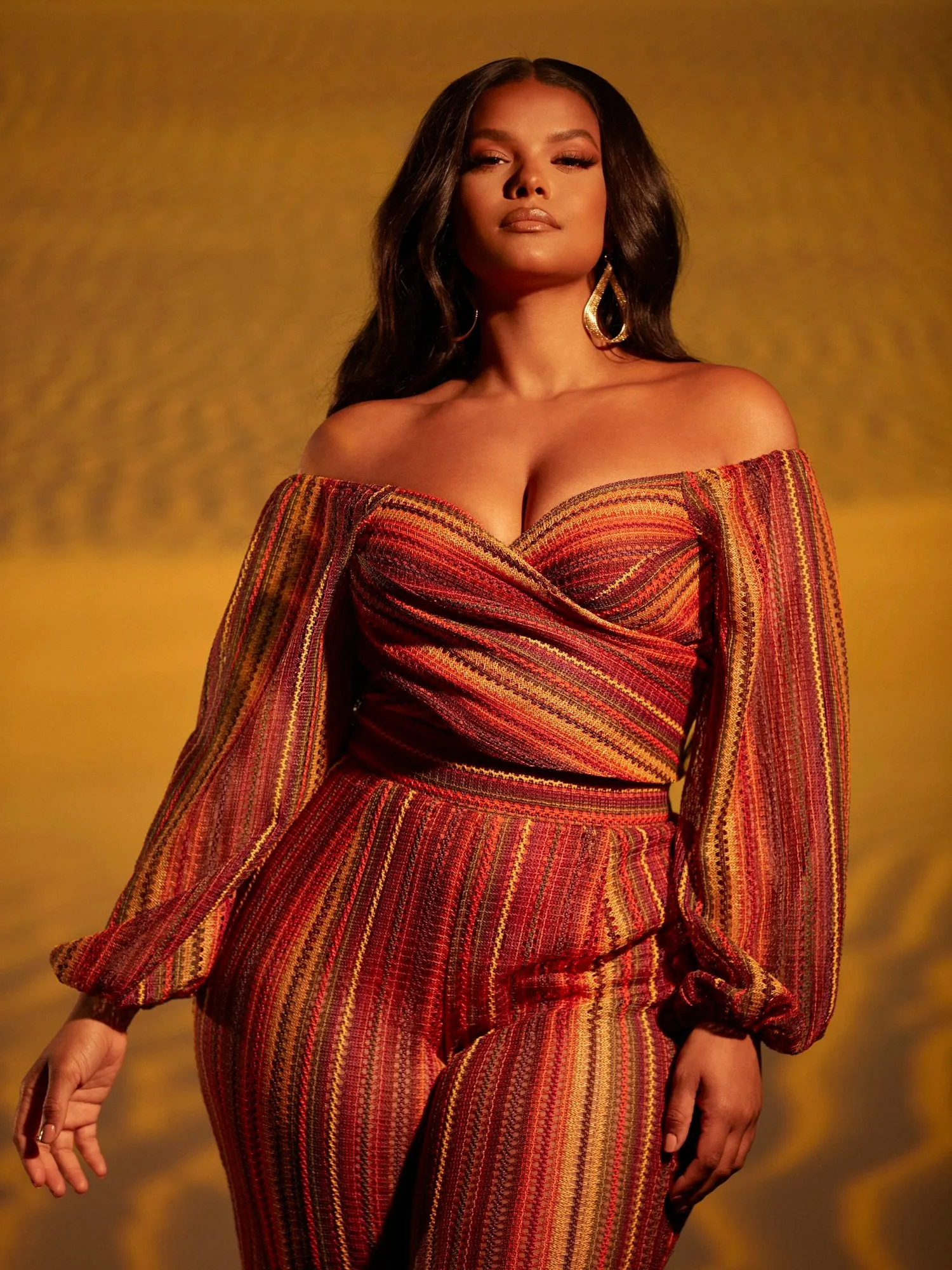Keena Off The Shoulder Striped Top