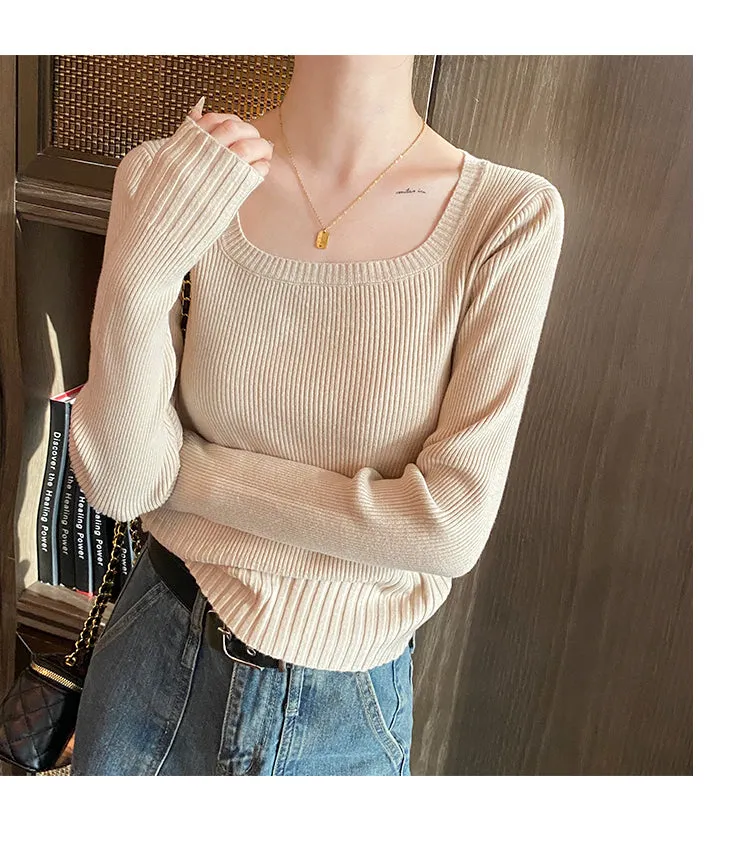 Khaki Scoop Neck Top