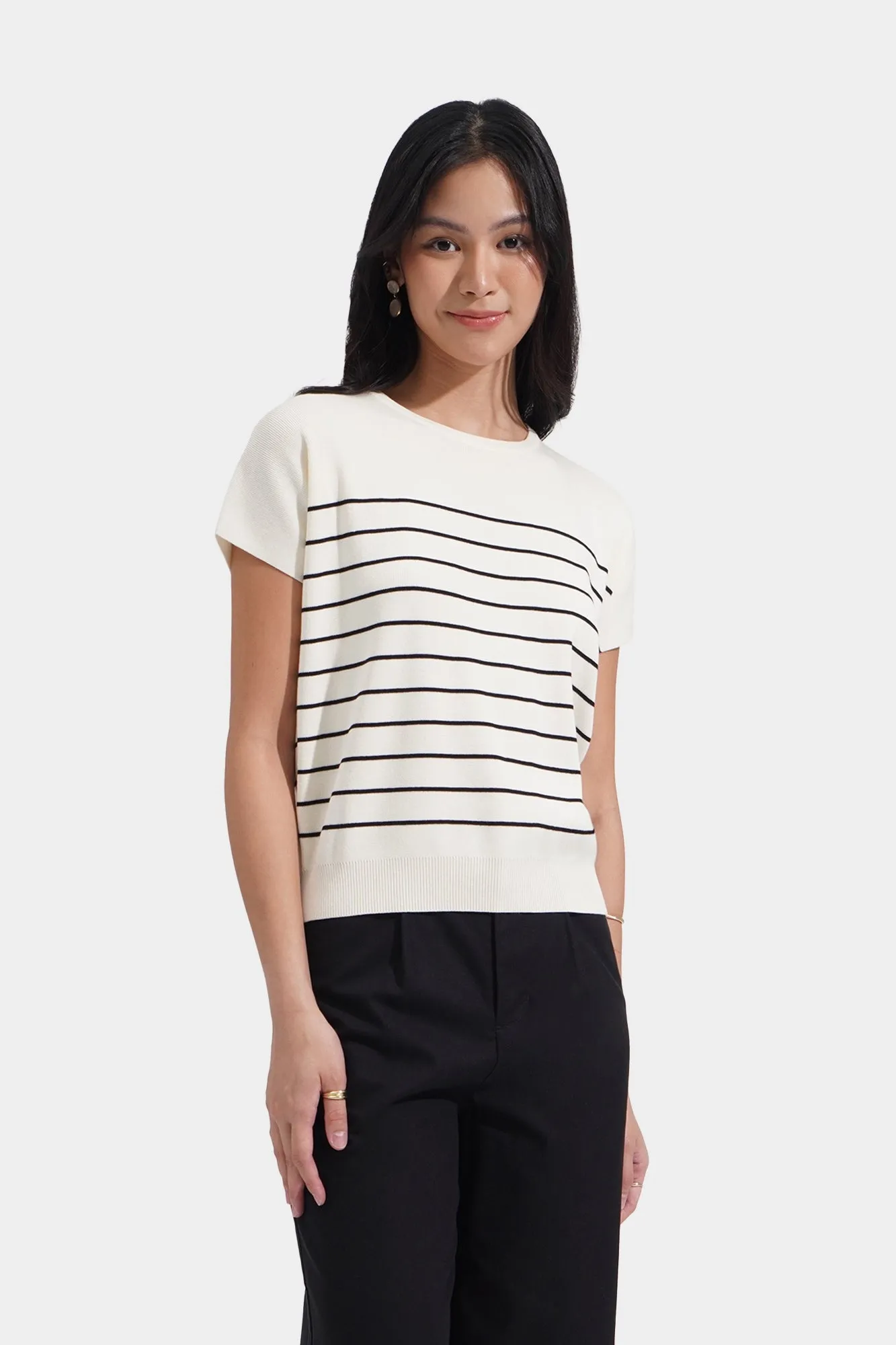 Knitted Striped Tee