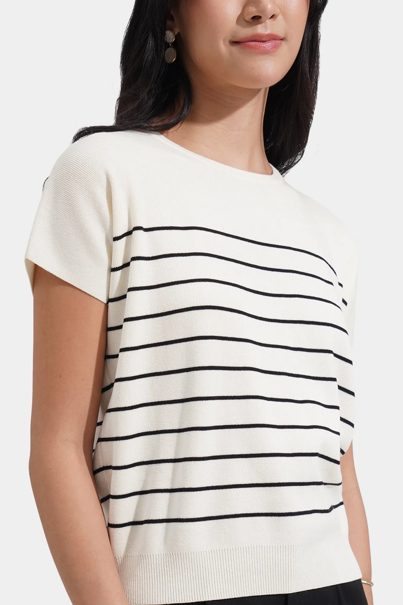 Knitted Striped Tee