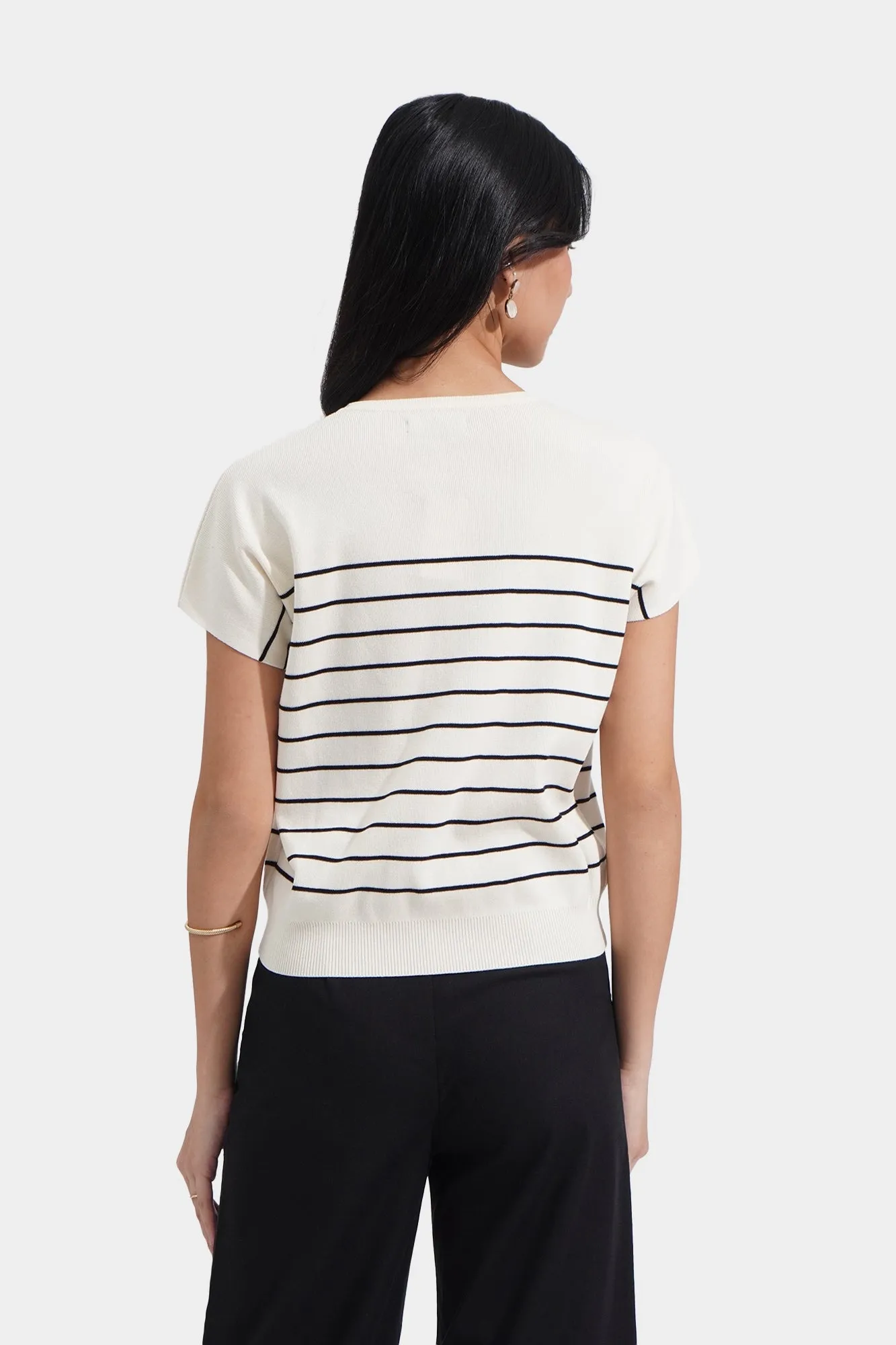 Knitted Striped Tee