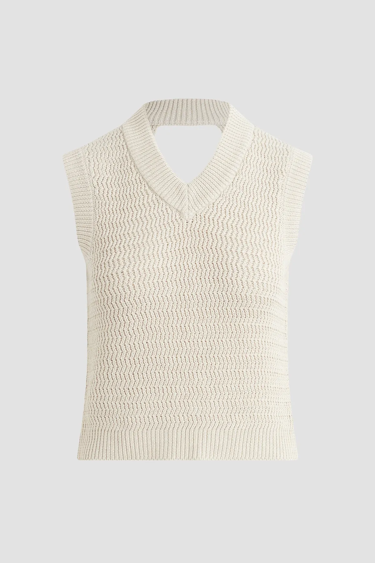 Knot Back Sleeveless Sweater