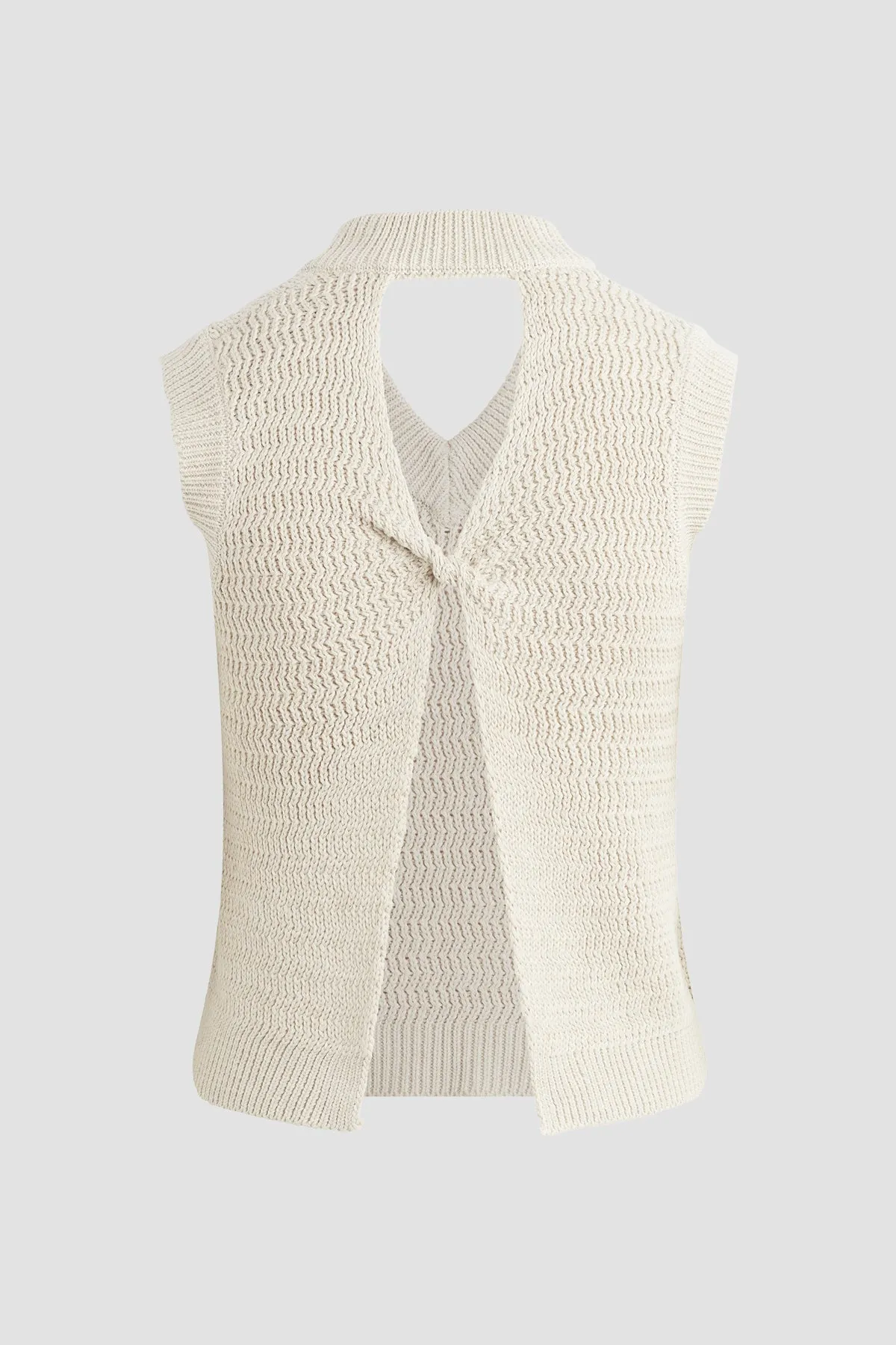 Knot Back Sleeveless Sweater