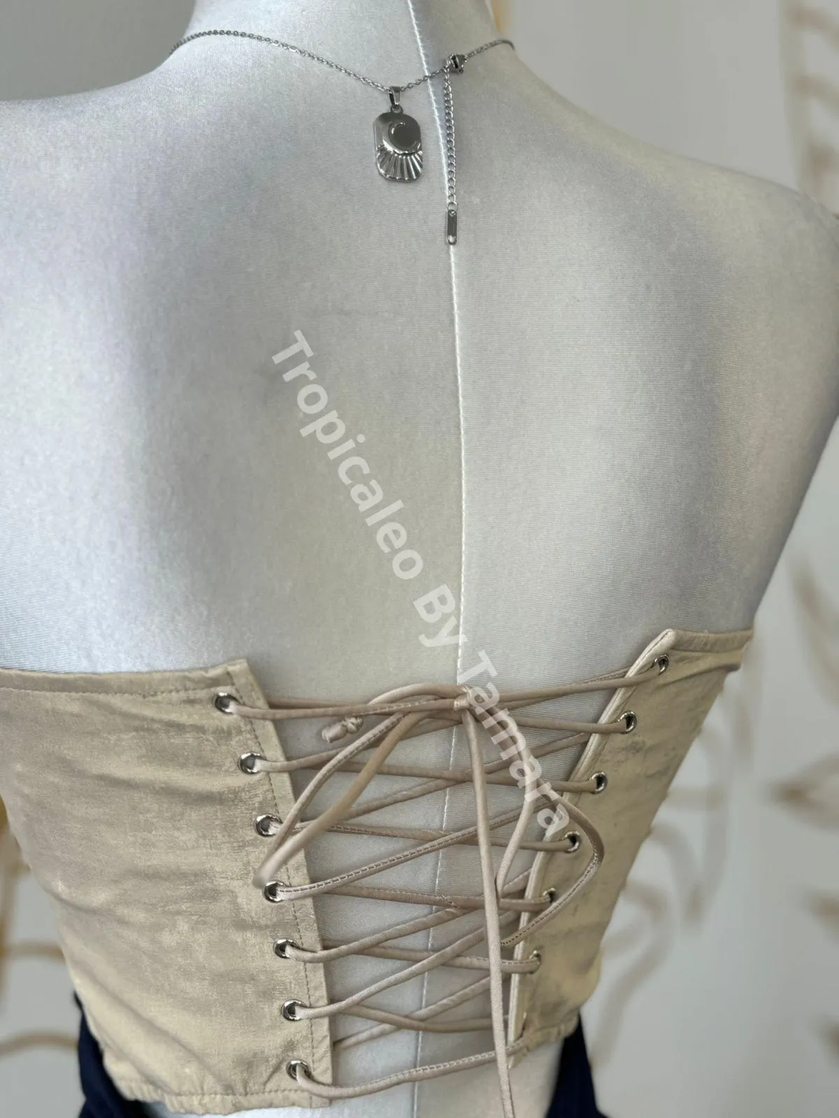 Lace-Up Sleeveless Crop Top