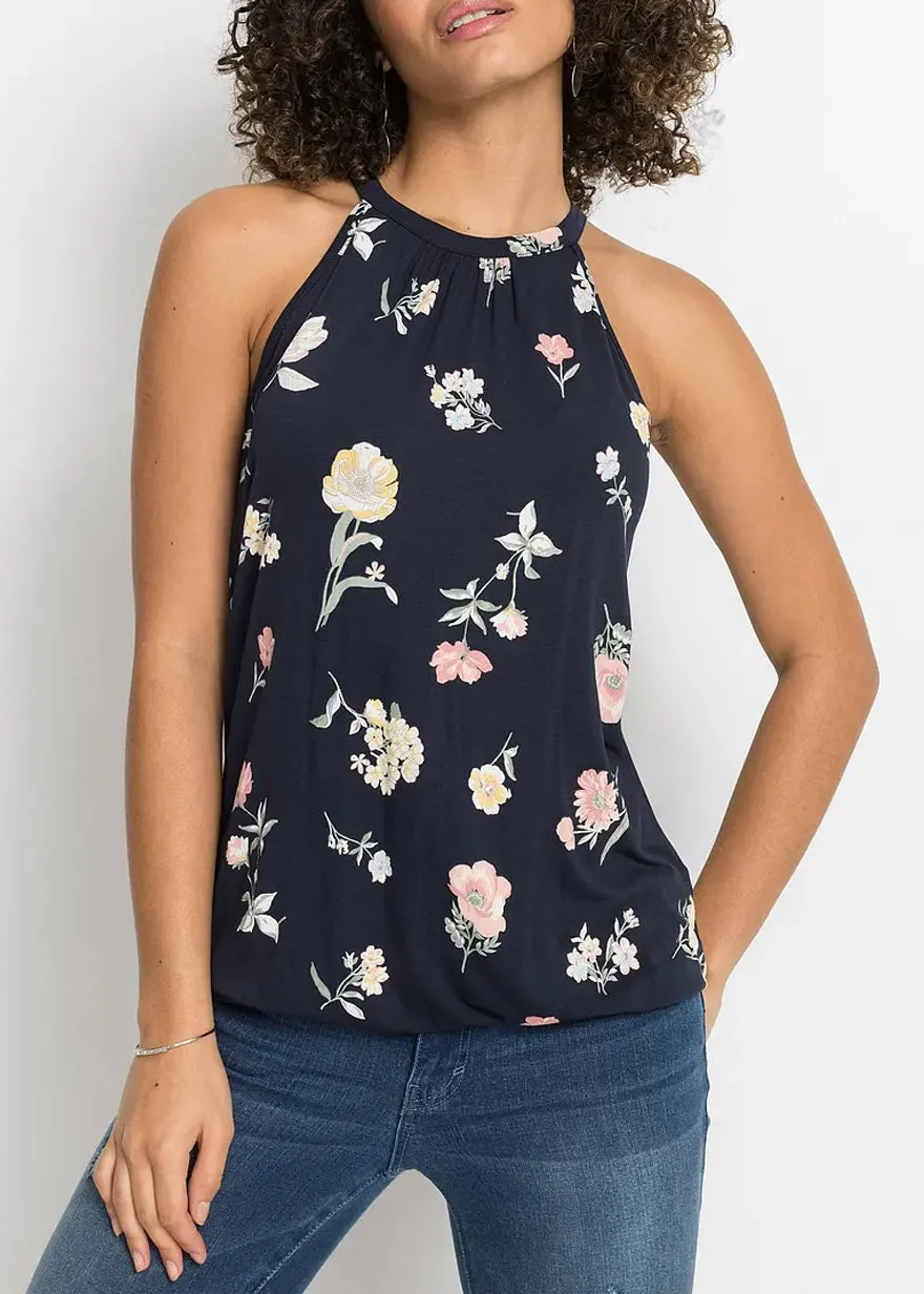 Ladies Sleeveless Floral Print Top
